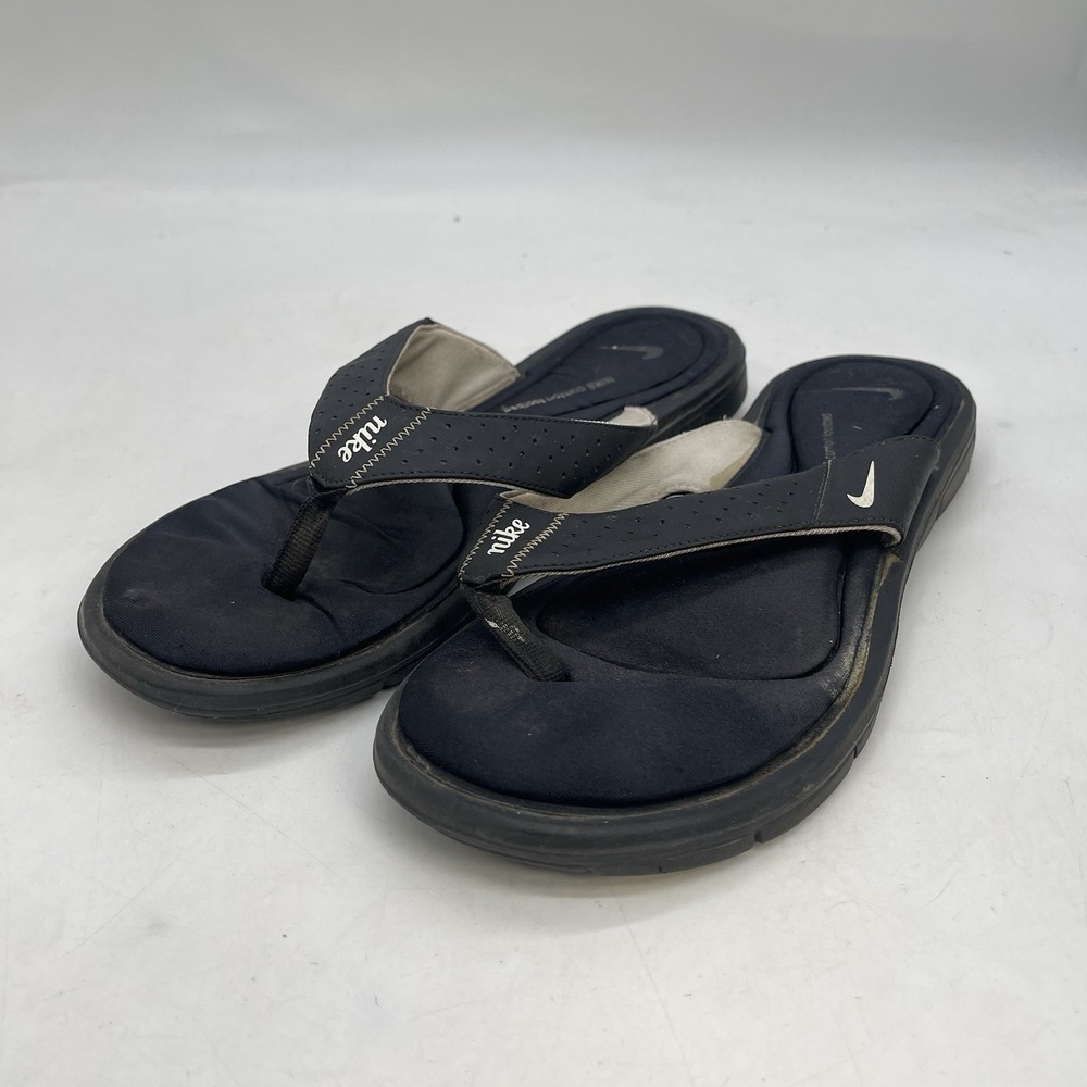 Nike Celso Flip Flops Womens 11 Sandal Slip On 307812 Black Casual Comfort